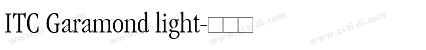 ITC Garamond light字体转换